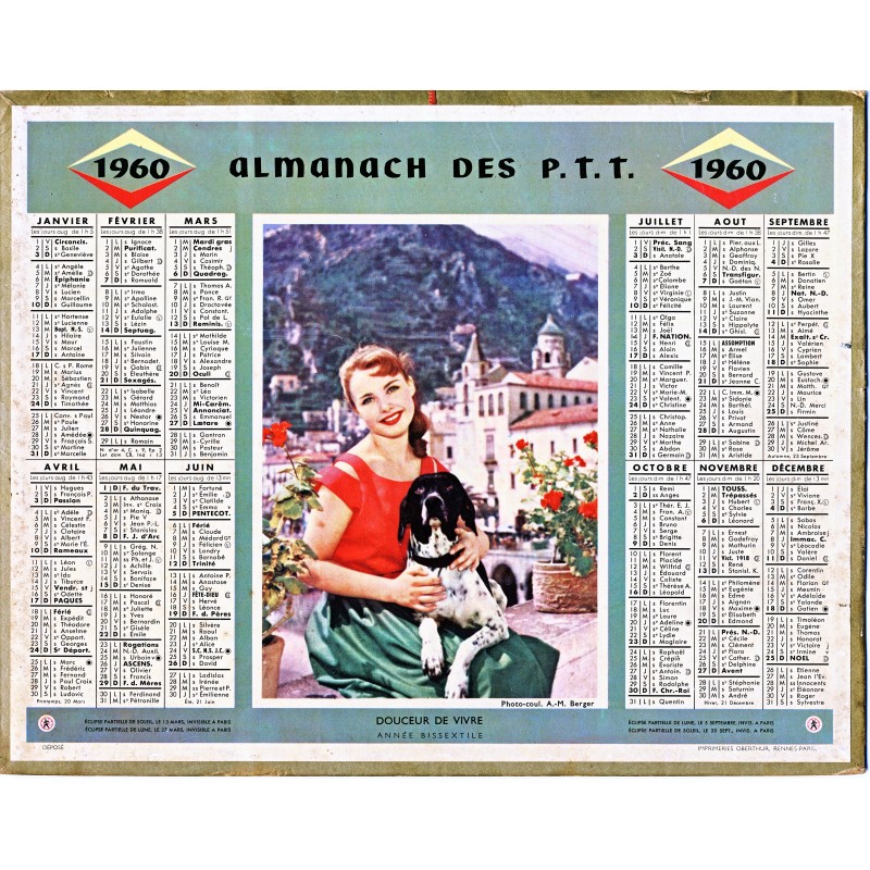 calendrier-1960