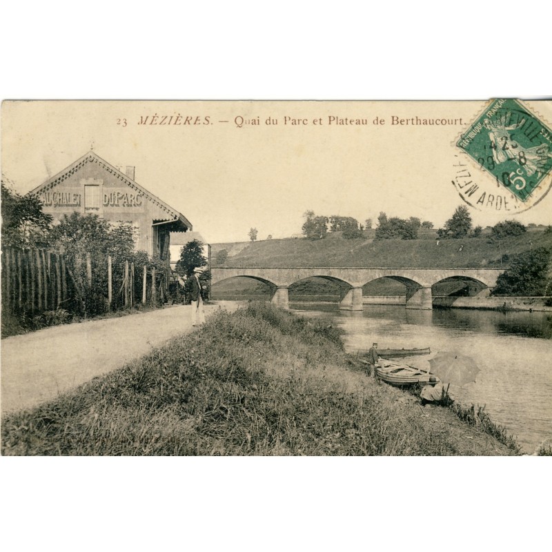 cp08-mezieres-quai-du-parc-et-plateau-de-berthaucourt