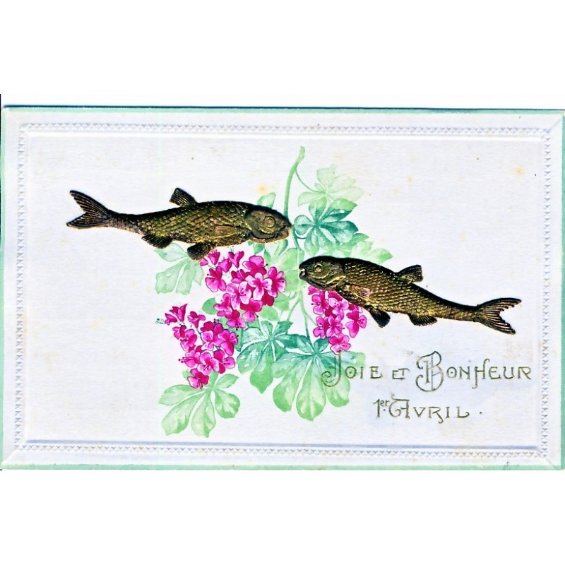 CARTE POSTALE RELIEF 1er AVRIL