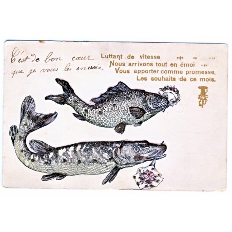 CARTE POSTALE  1er AVRIL EN RELIEF