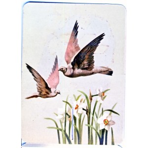 CARTE POSTALE A SYSTEME :  JOYEUSES PAQUES  EN ANGLAIS 