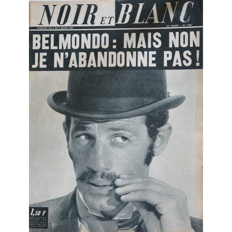 NOIR ET BLANC N° 1148  MARS 1967 BELMONDO