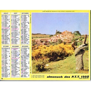 CALENDRIER ALMANACH 1982 QUIMPER ET MURS