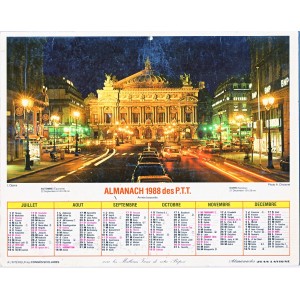 CALENDRIER ALMANACH 1988 PARIS