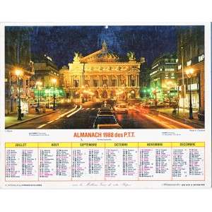 CALENDRIER ALMANACH 1988 PARIS