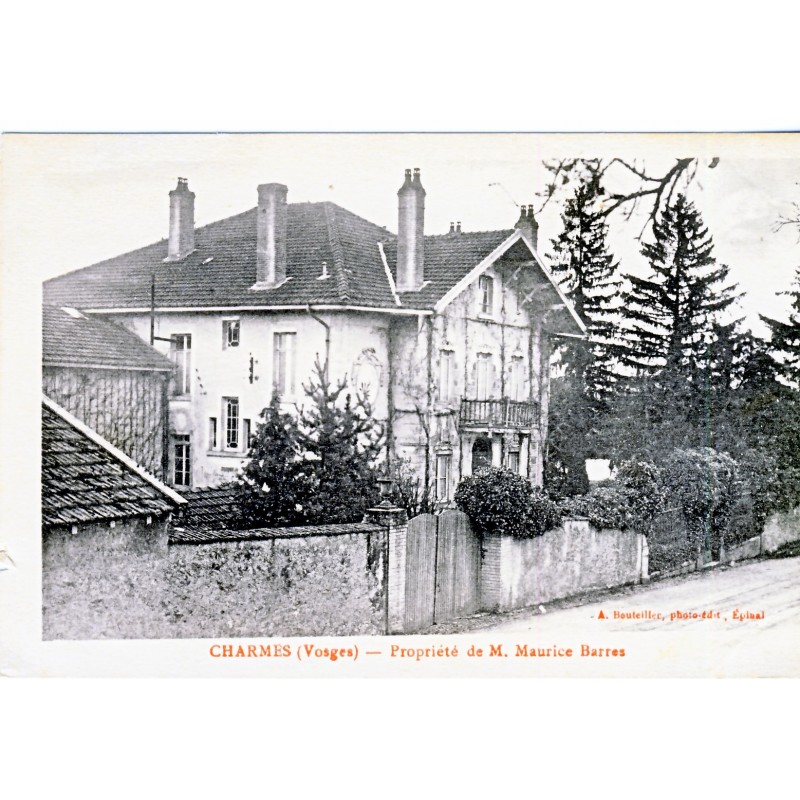 CP88  CHARMES - PROPRIETE DE M. MAURICE BARRES