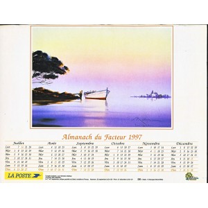 CALENDRIER ALMANACH 1997 BATEAUX DANS LA BRUME