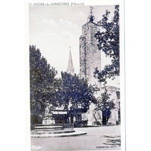 CP34 ST ANDRE DE SANGONIS - L'HORLOGE ET LA FONTAINE