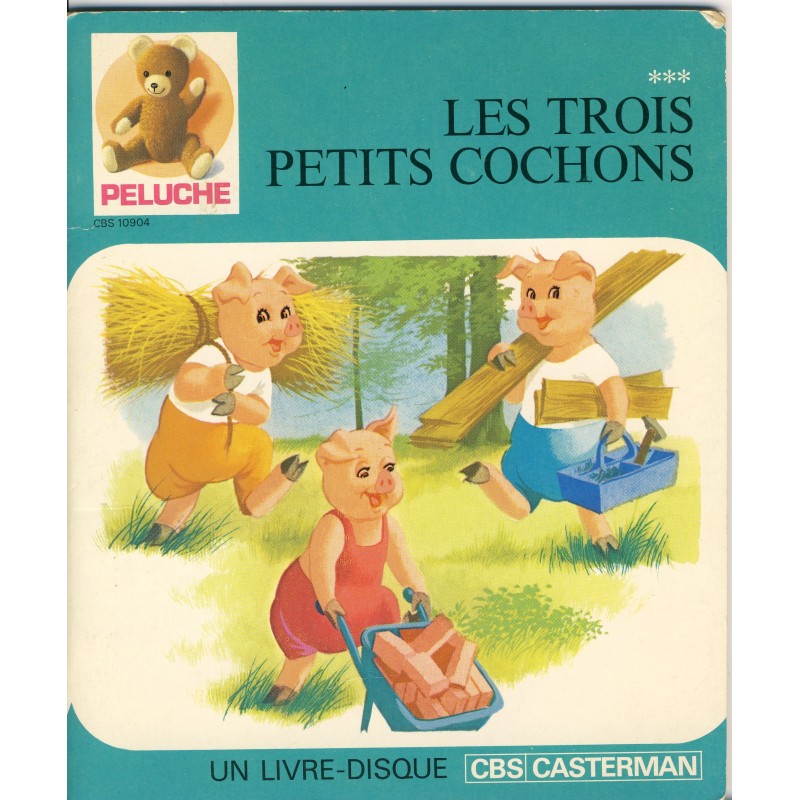 LIVRE-DISQUE 45 TOURS LES TROIS PETITS COCHONS