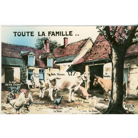 CARTE POSTALE "TOUTE LA FAMILLE"