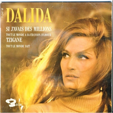 DISQUE 45 TOURS DALIDA - SI J'AVAIS DES MILLIONS