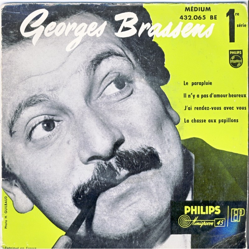 DISQUE 45 TOURS GEORGES BRASSENS 1ère série - LE PARAPLUIE