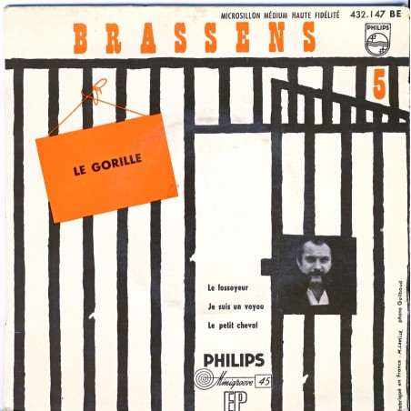 DISQUE 45 TOURS GEORGES BRASSENS 5ème série - LE GORILLE