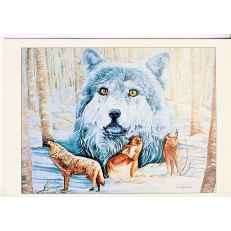 CARTE POSTALE "LES LOUPS" - LILIANE ZWARYCZ