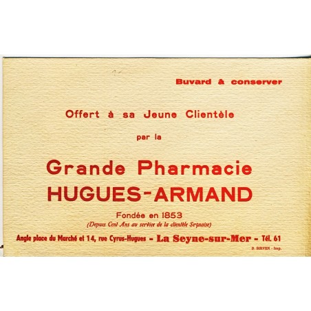 BUVARD GRANDE PHARMACIE LA SEYNE SUR MER