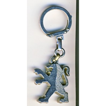 PORTE CLES PEUGEOT METAL AUGIS - LOGO LION EN 3D