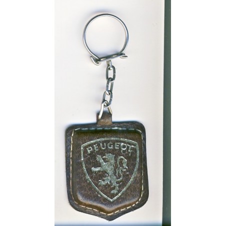 PORTE CLES PEUGEOT CUIR AVEC LION