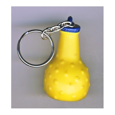 PORTE CLES  BOUTEILLE ORANGINA JAUNE