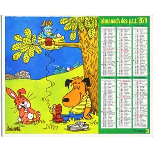 CALENDRIER ALMANACH DES PTT 1979 BARBEROUSSE