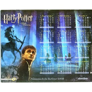 CALENDRIER ALMANACH DU FACTEUR 2008 - HARRY POTTER