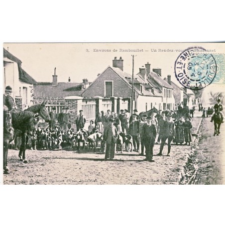 CARTE POSTALE CHASSE - ENVIRONS DE RAMBOUILLET - UN RENDEZ VOUS AU BUISSONNET