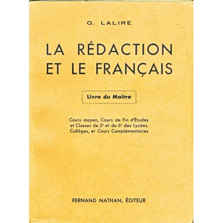 LIVRE SCOLAIRE LA REDACTION ET LE FRANCAIS - LIVRE DU MAITRE