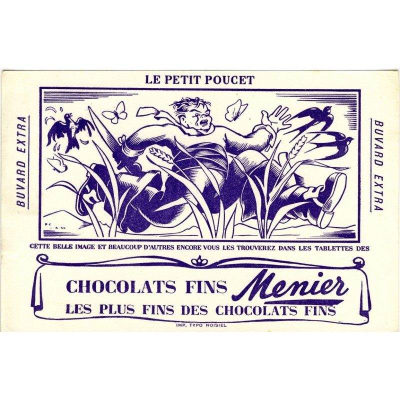 BUVARD CHOCOLATS FINS MENIER LE PETIT POUCET