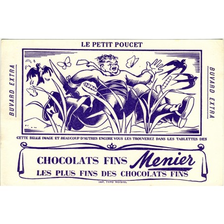 BUVARD CHOCOLATS FINS MENIER LE PETIT POUCET