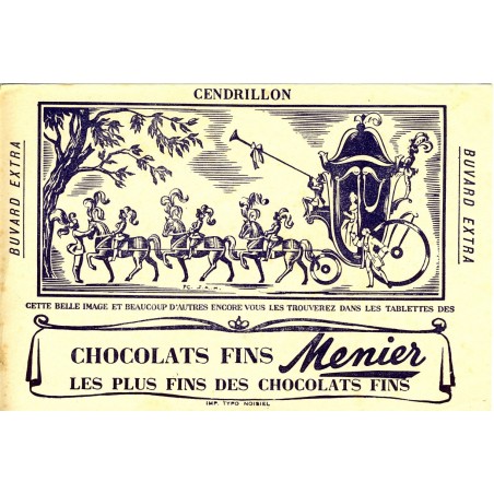 BUVARD CHOCOLATS FINS MENIER CENDRILLON