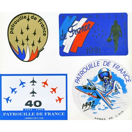 ADHESIFS PATROUILLE DE FRANCE - 4 DIFFERENTS