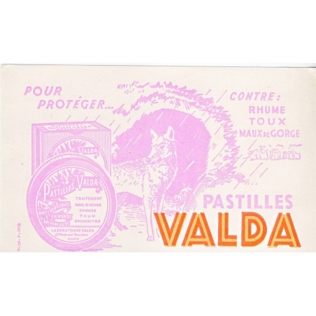 BUVARD PASTILLES VALDA 