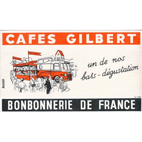 BUVARD CAFES GILBERT - BONBONNERIE DE FRANCE