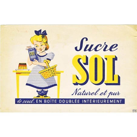 BUVARD SUCRE SOL NATUREL ET PUR  - FILLETTE