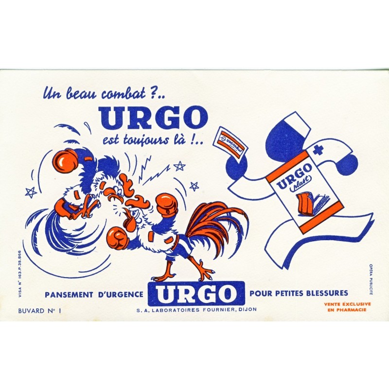 BUVARD URGO - COMBAT DE COQS