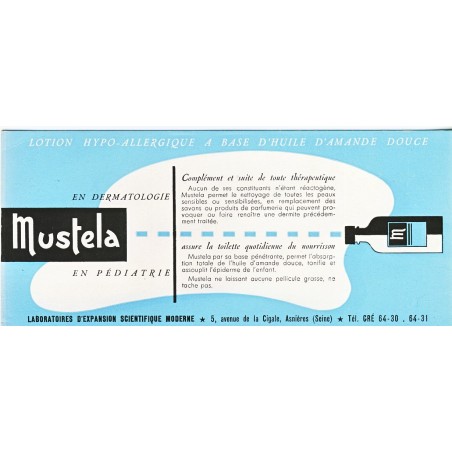 BUVARD MUSTELLA -  LOTION A BASE D'HUILE D'AMANDE DOUCE