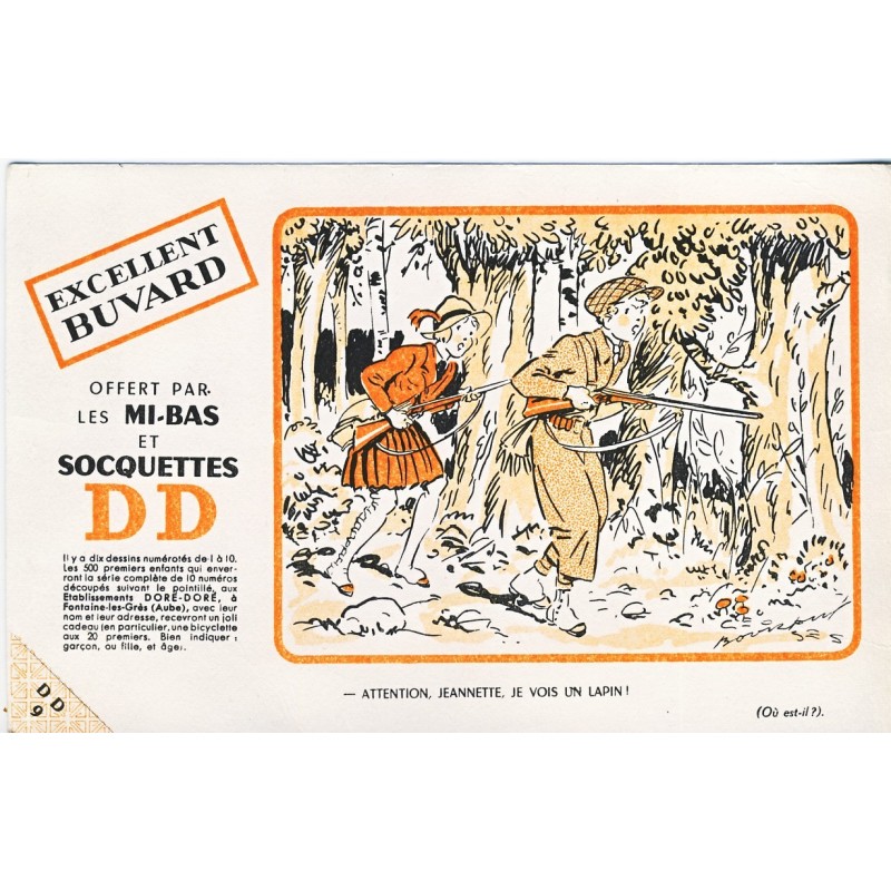 BUVARD MI-BAS ET SOCQUETTES DD - DEVINETTE