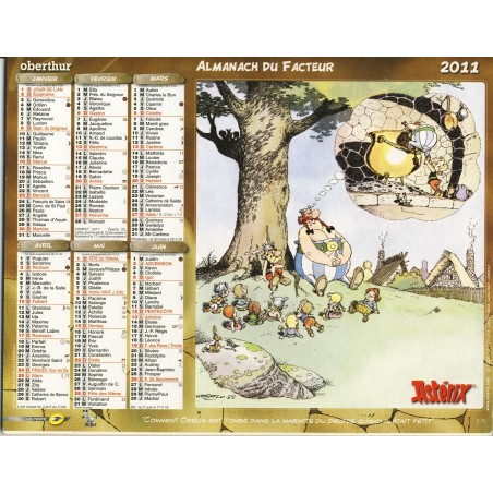 CALENDRIER ALMANACH DU FACTEUR 2011 ASTERIX