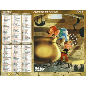 CALENDRIER ALMANACH DU FACTEUR 2011 ASTERIX