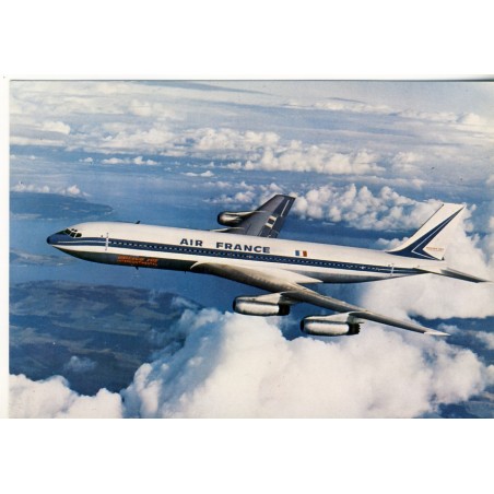 CARTE POSTALE AVIATION - AIR FRANCE - BOEING JET INTERCONTINENTAL