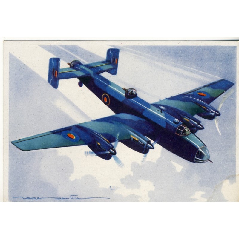 CARTE POSTALE AVIATION - BOMBARDIER DE NUIT HANDLEY PAGE HALIFAX 