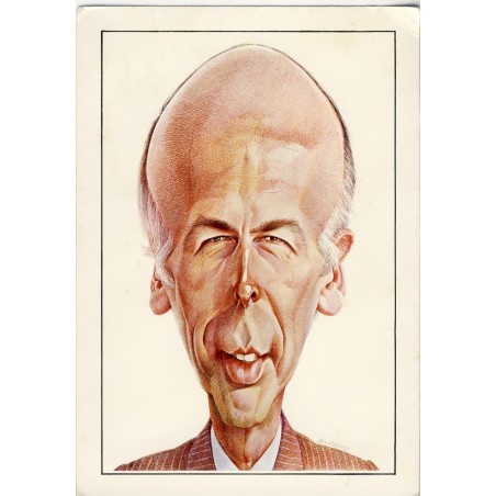 CARTE POSTALE VALERY GISCARD D'ESTAING - CARICATURE