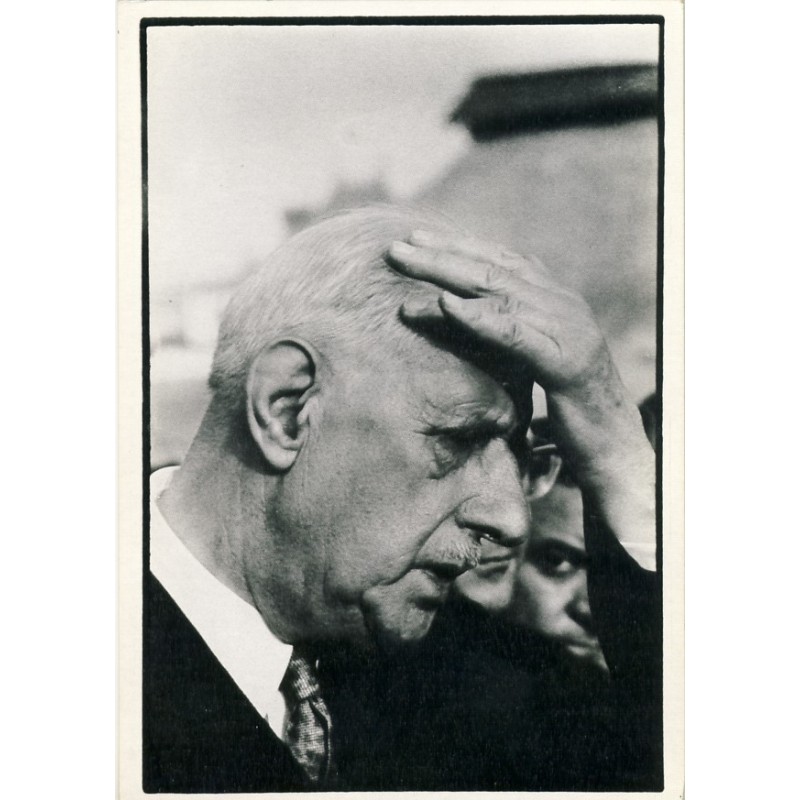 CARTE POSTALE - PORTRAIT DE GAULLE EN ROUMANIE MAI 68