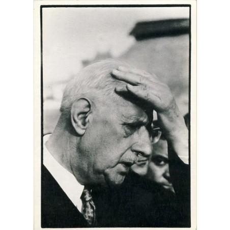 CARTE POSTALE - PORTRAIT DE GAULLE EN ROUMANIE MAI 68