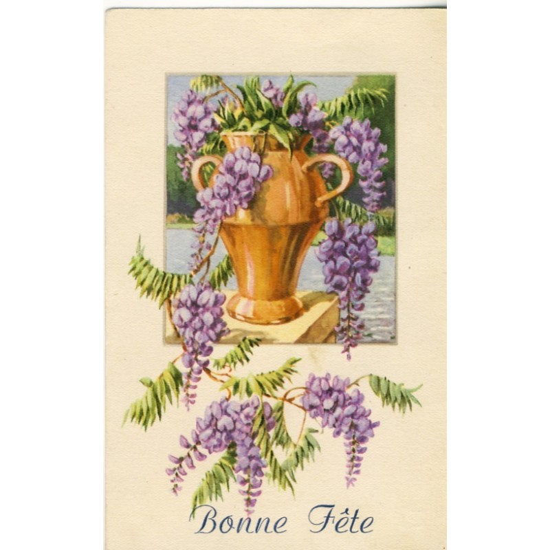 CARTE POSTALE POT DE GLYCINE