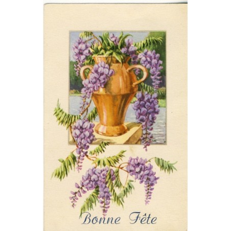 CARTE POSTALE POT DE GLYCINE