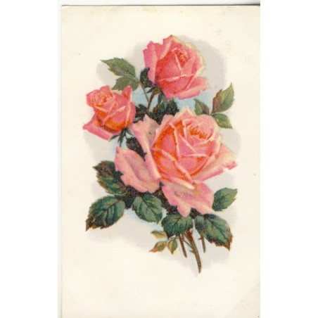 CARTE POSTALE PERLEE TROIS ROSES ROSES