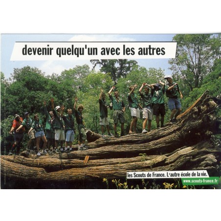 CARTE POSTALE SCOUTISME - DEVENIR QUELQU'UN AVEC LES AUTRES