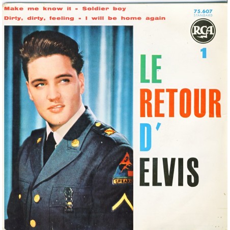 DISQUE 45 TOURS ELVIS PRESLEY  - LE RETOUR D'ELVIS 1