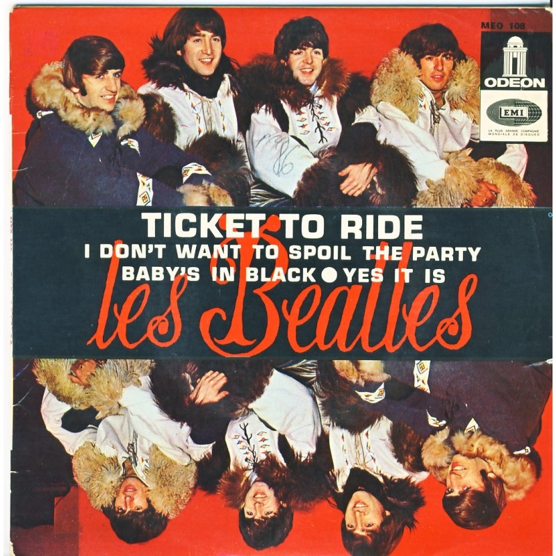 DISQUE 45 TOURS  LES  BEATLES - TICKET TO RIDE DISQUE 45 TOURS  LES  BEATLES - TICKET TO RIDE