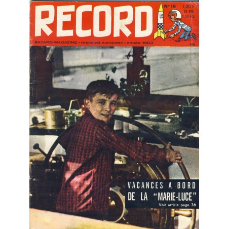 RECORD N° 16 AVRIL - 1963 - BAYARD MAGAZINE